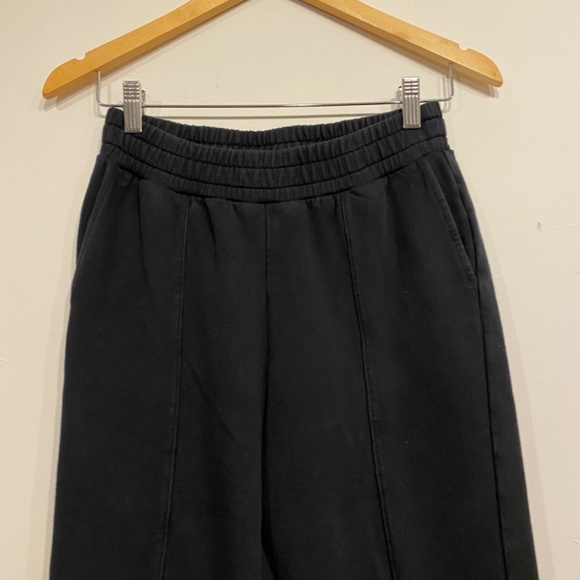 Madewell MWL Ribbed Seamed Loungewear Sweatpants in Black Size XXS - Picture 5 of 5